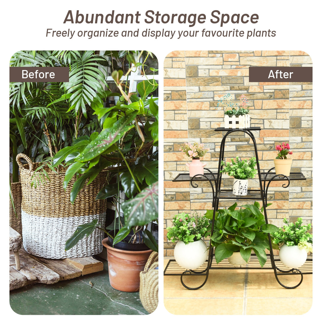 7 Tier Metal Patio Plant Stand