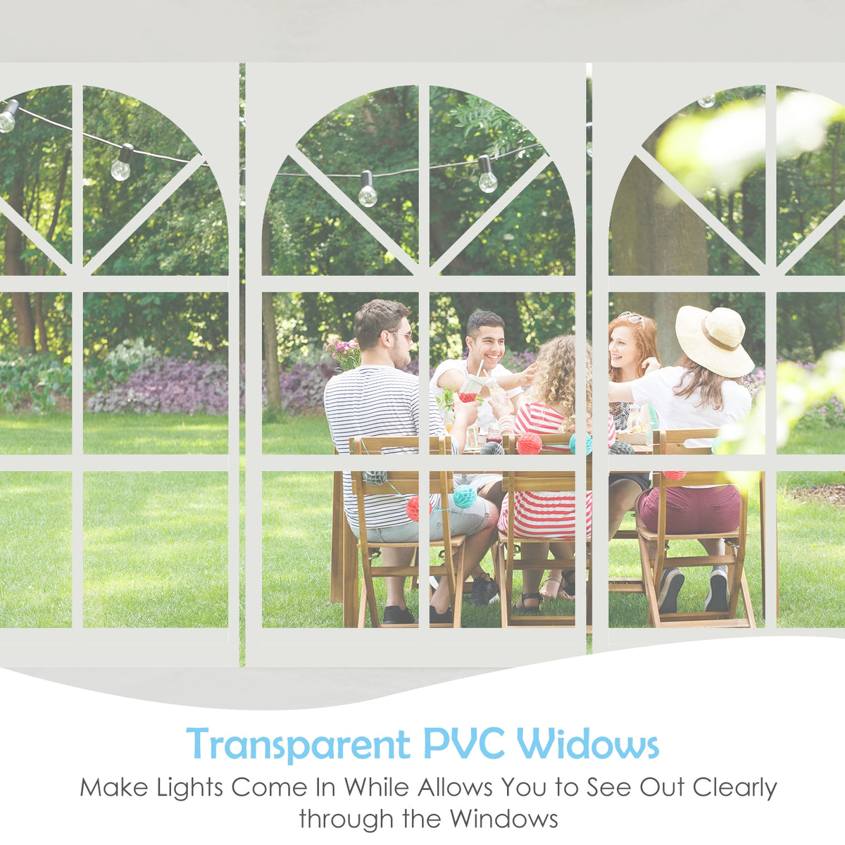 10 x 30 Feet Canopy Tent with 5 Removable Sidewalls