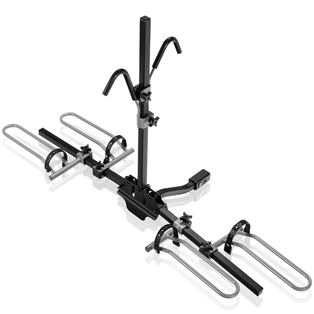 2-Bike Hitch Mount Rack for 1-1/4" & 2" Receiver - Black