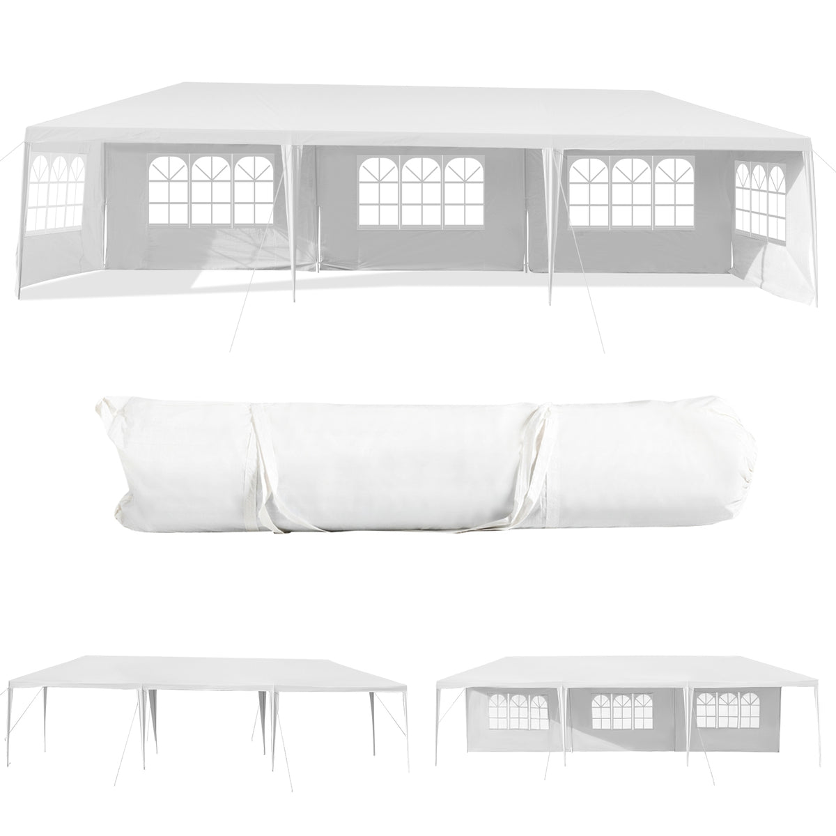 10 x 30 Feet Canopy Tent with 5 Removable Sidewalls
