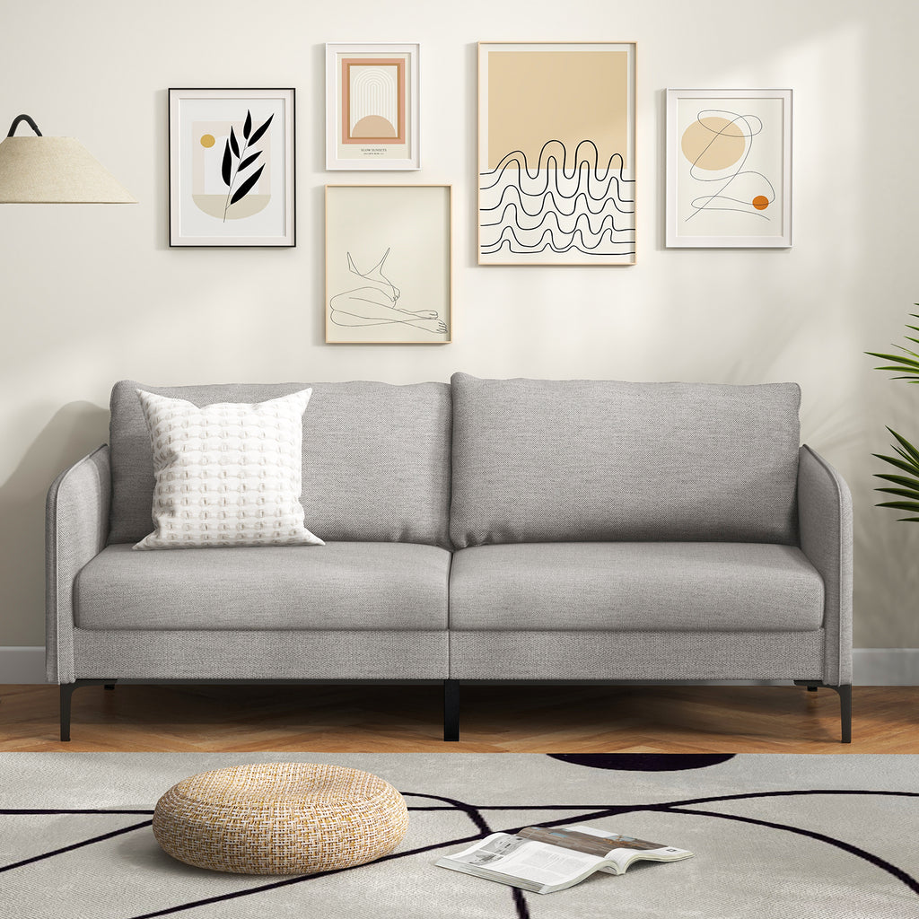 Modern 76 Inch Loveseat Sofa Couch, Gray