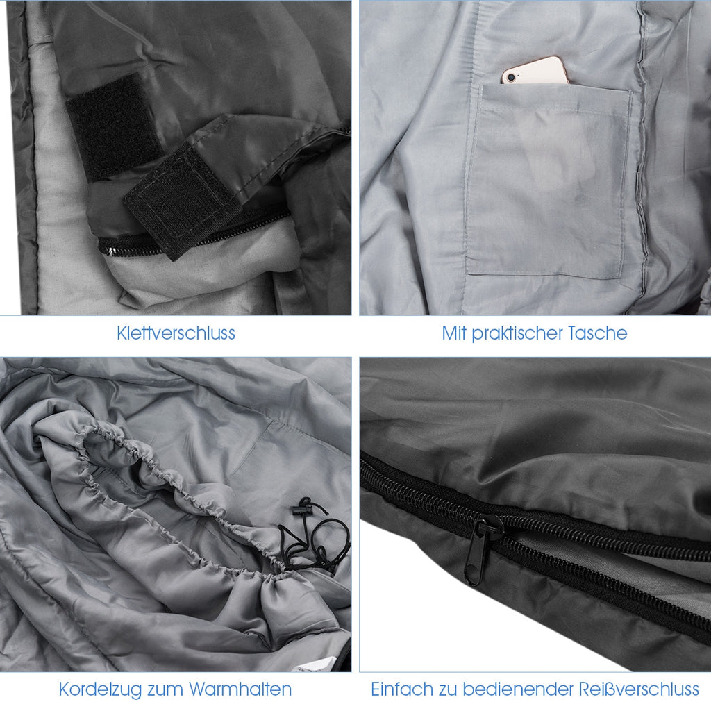 2 Person Waterproof Sleeping Bag with Pillows