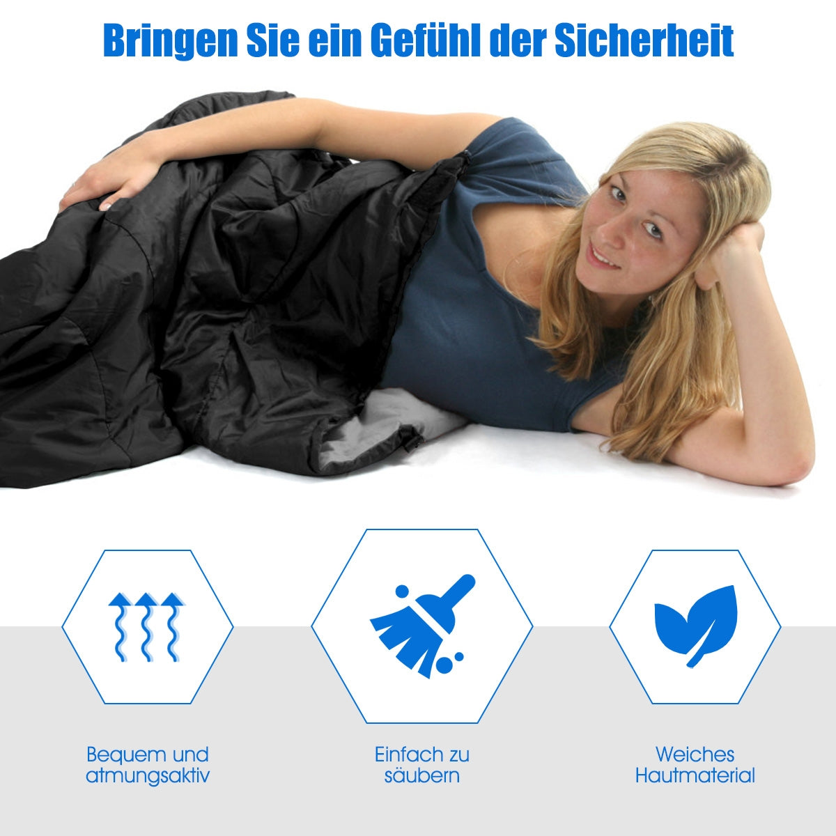 2 Person Waterproof Sleeping Bag with Pillows