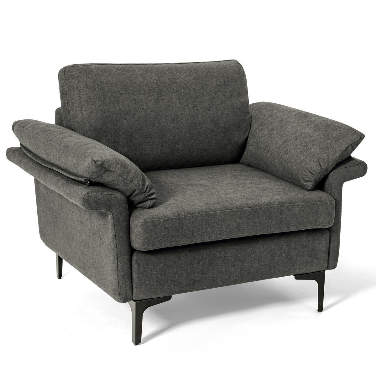 4-Piece Living Room Furniture Set with Sofa, Chair & Side Tables