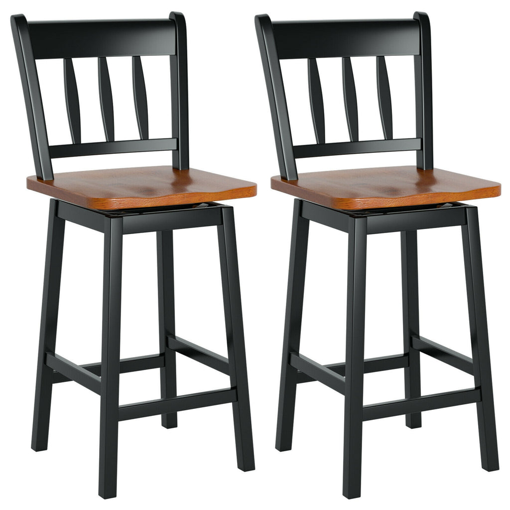 24.5" Swivel Bar Stools Set of 2 - White