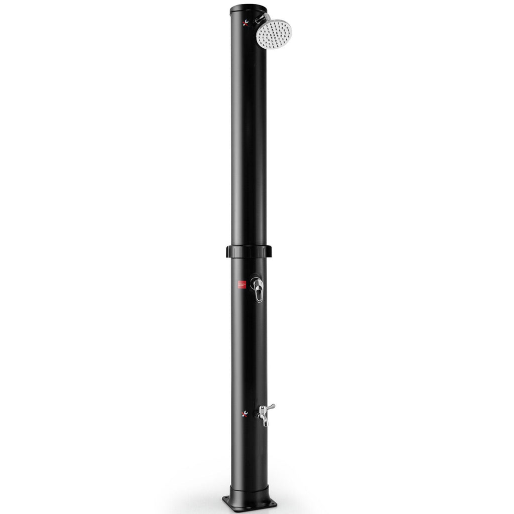 7.2 Feet Solar-Heated Outdoor Shower with Free-Rotating Head