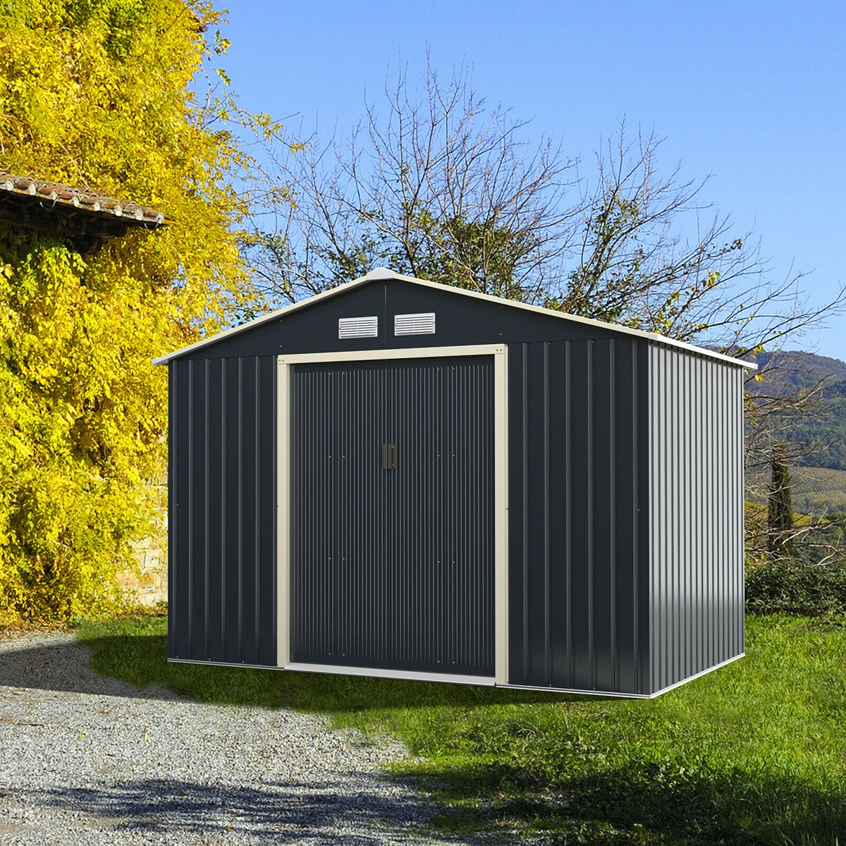 9 x 6 Feet Metal Storage Shed for Garden and Tools