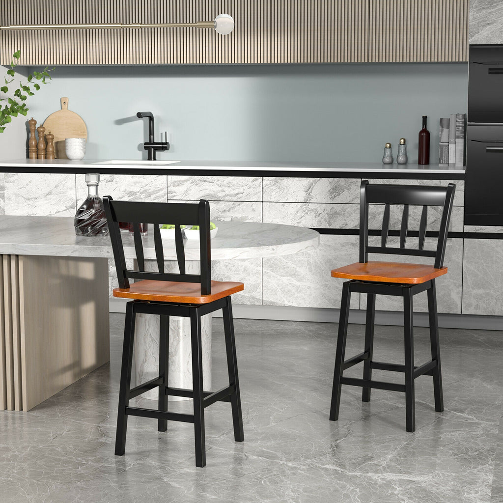 24.5" Swivel Bar Stools Set of 2 - White