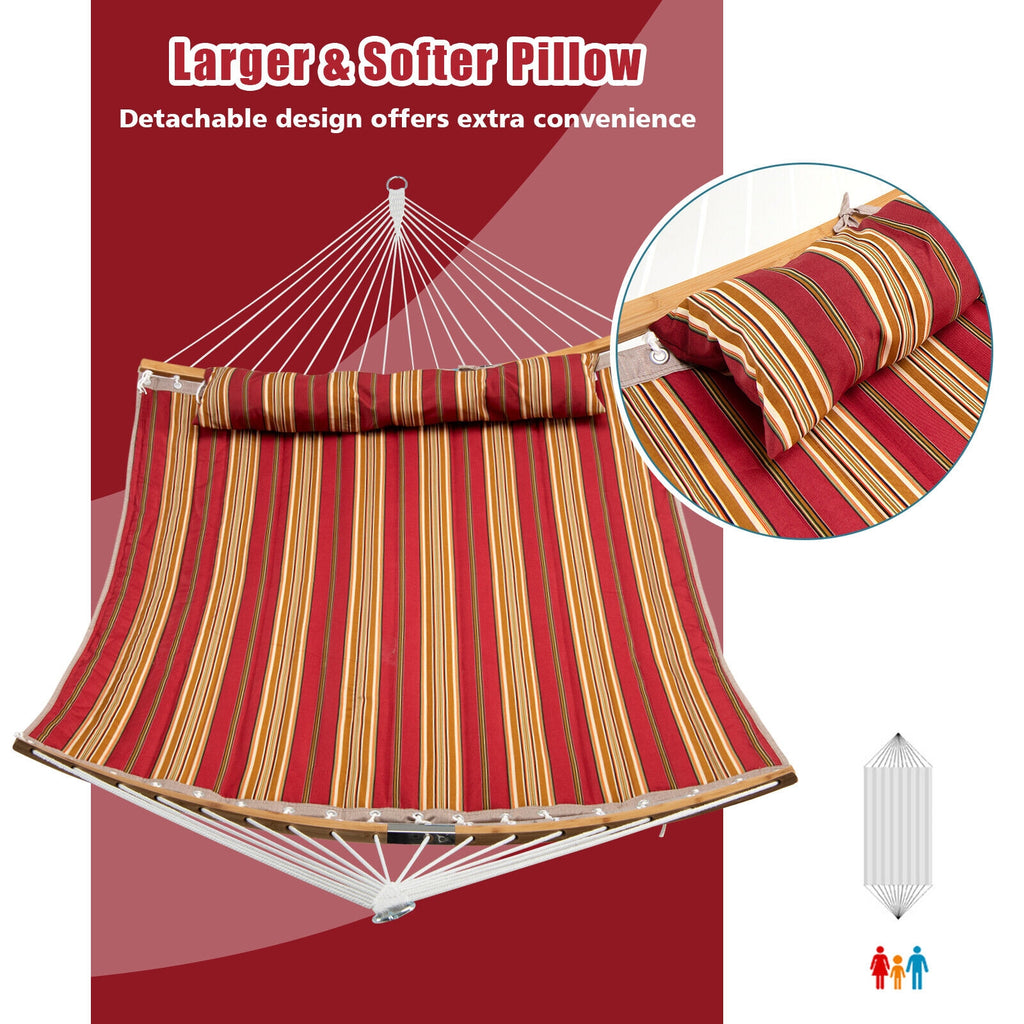 Outdoor Hammock with Detachable Pillow - Red