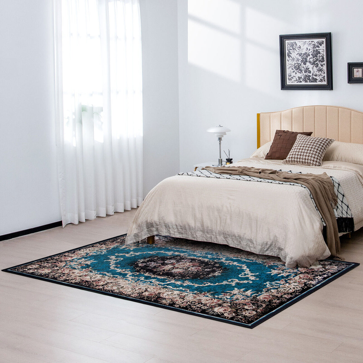 M Size Non-Shedding Anti-Slip Area Rug with Flame-Retardant Surface - Home Decor