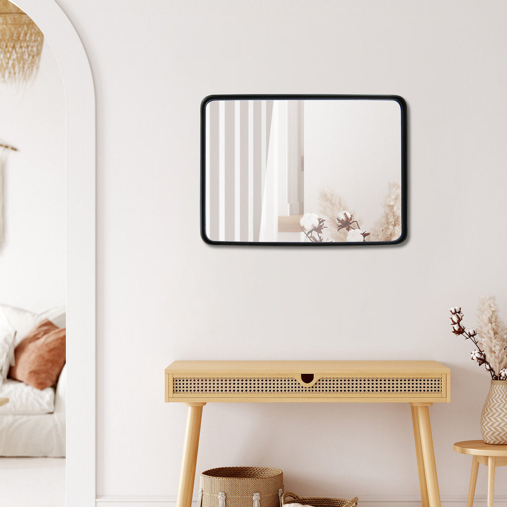 Rectangular Wall Mount Bathroom Mirror with Steel Frame - M Variation