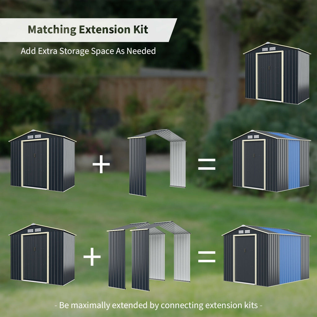 Outdoor Storage Shed Extension Kit for 7/9.1/11.2 Feet Width