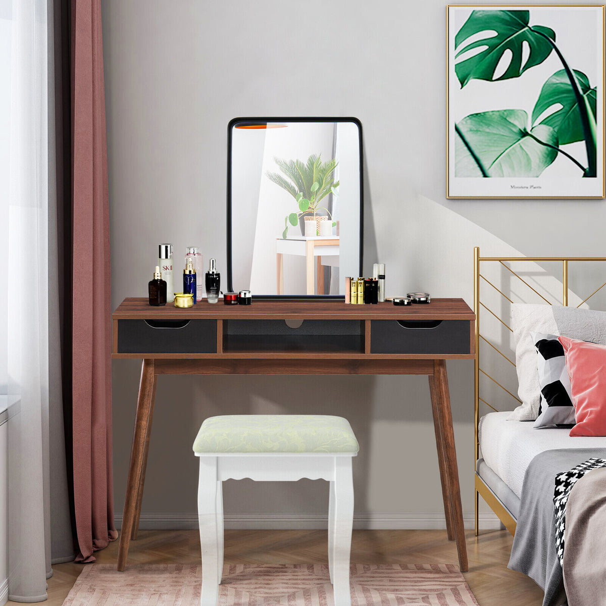 Rectangular Wall Mount Bathroom Mirror with Steel Frame - M Variation
