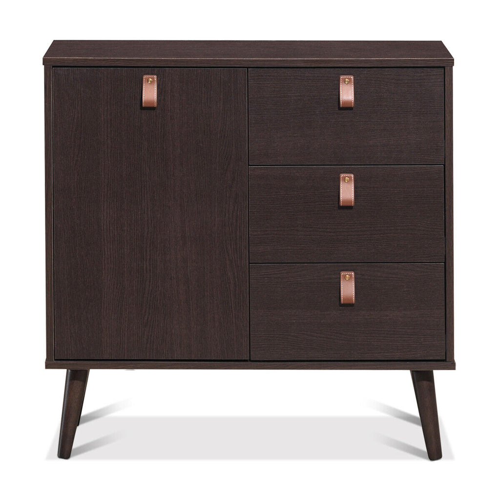 3-Drawer Sideboard Storage Display Cabinet, Brown