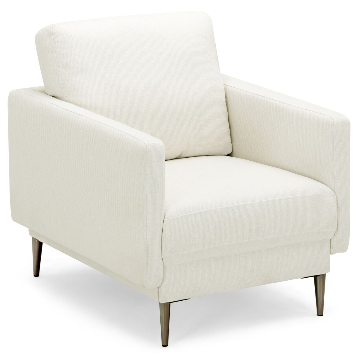 Modern Upholstered Accent Chair White