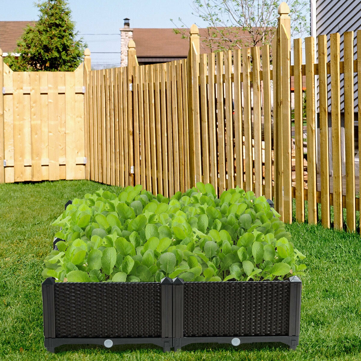 Elevated Garden Planter Box Set of 4 - Brown