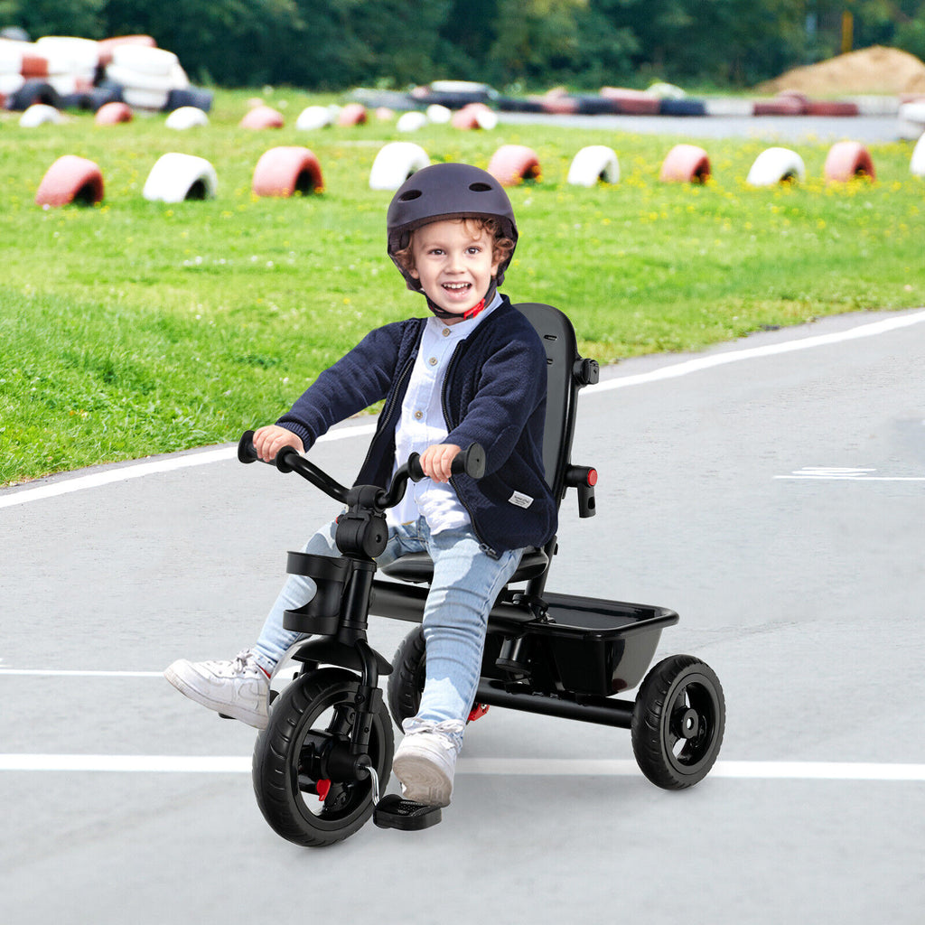 4-in-1 Baby Tricycle Toddler Trike with Reversible Seat & Blue Variation