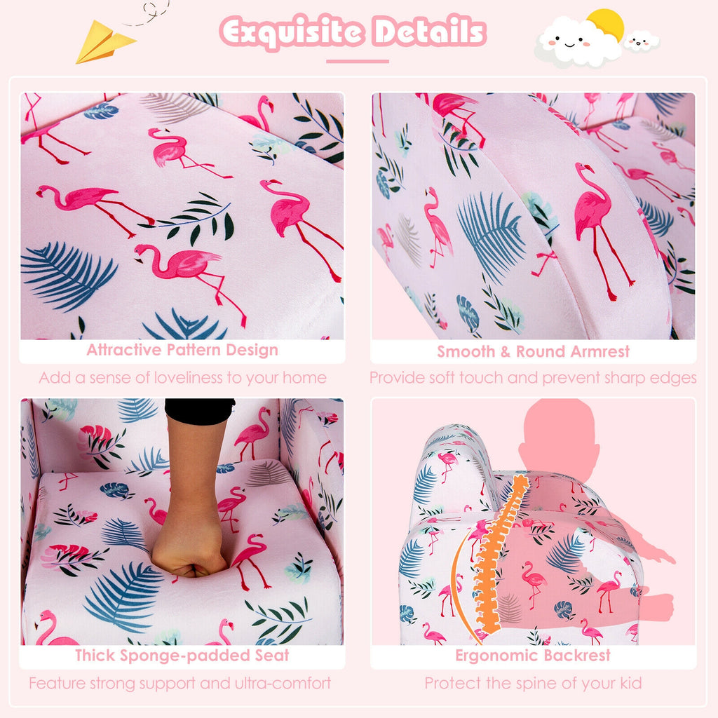 Pink 3-in-1 Convertible Kid Sofa Bed Lounger - Toddler Play & Rest Chair