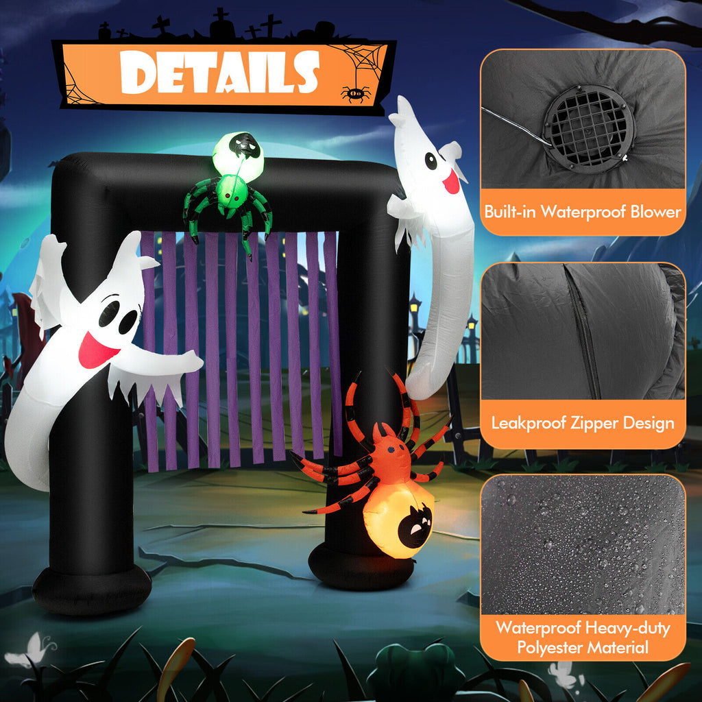 7.5Ft Inflatable Halloween Archway with Lights & Decorations for Outdoor Festive Decor
