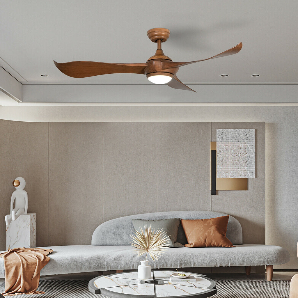 52 Inch Ceiling Fan with Light Reversible DC Motor - With Light