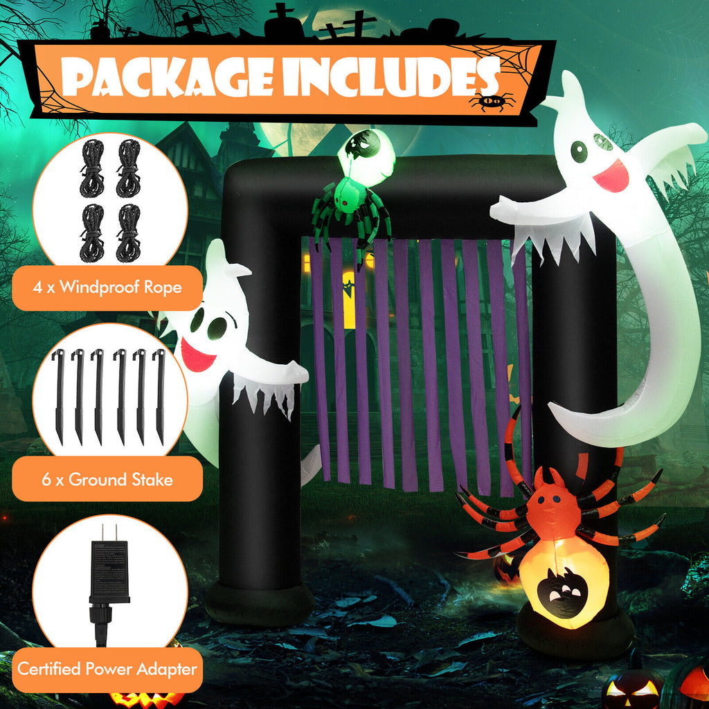 7.5Ft Inflatable Halloween Archway with Lights & Decorations for Outdoor Festive Decor