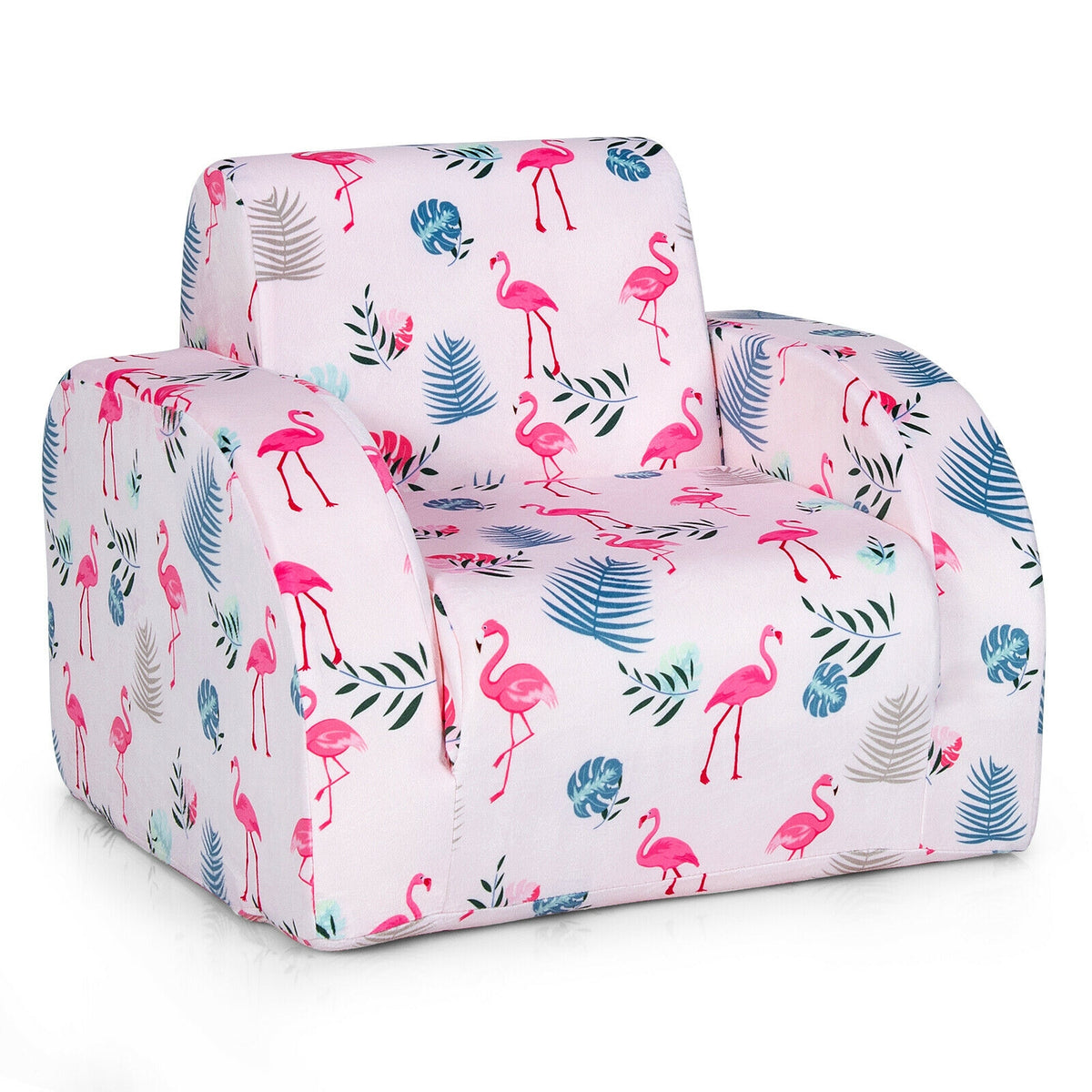 Pink 3-in-1 Convertible Kid Sofa Bed Lounger - Toddler Play & Rest Chair