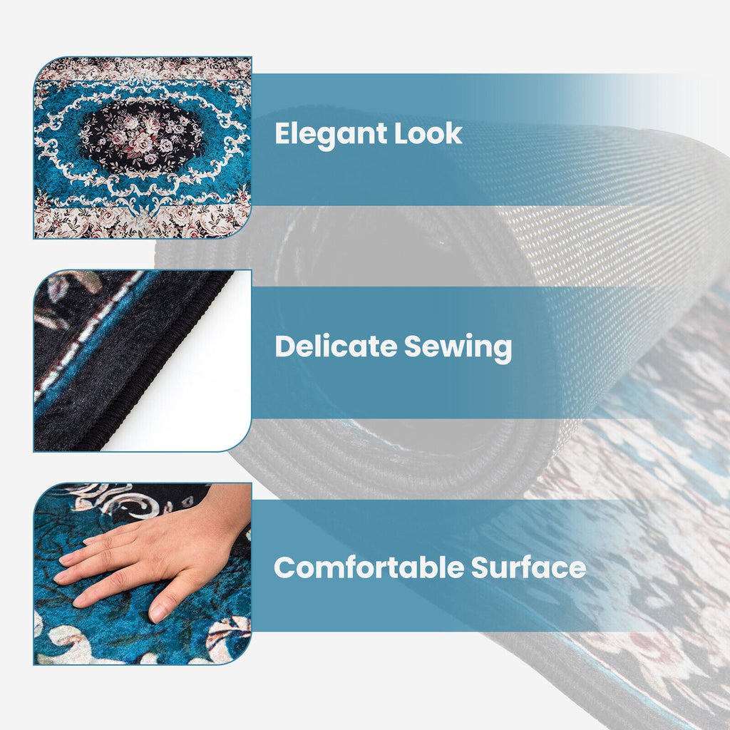 M Size Non-Shedding Anti-Slip Area Rug with Flame-Retardant Surface - Home Decor