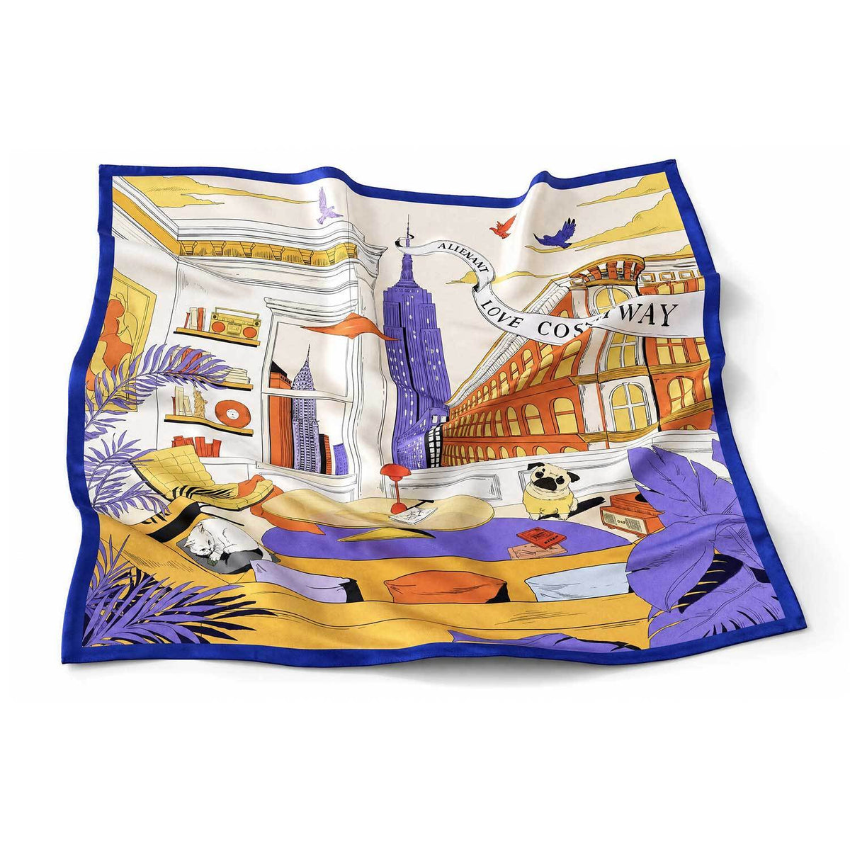 Mulberry Silk Square Scarf - Earthly Homeland NYFW Gift Box, 100% Soft & Vibrant