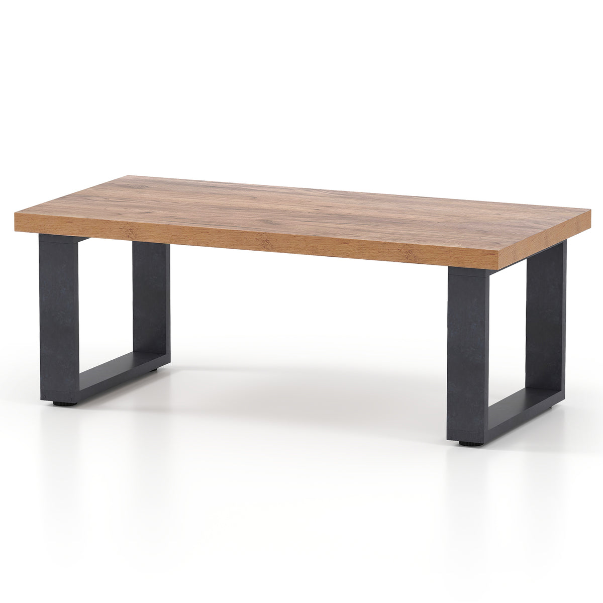47" Farmhouse Coffee Table with Thickened Tabletop - Oak