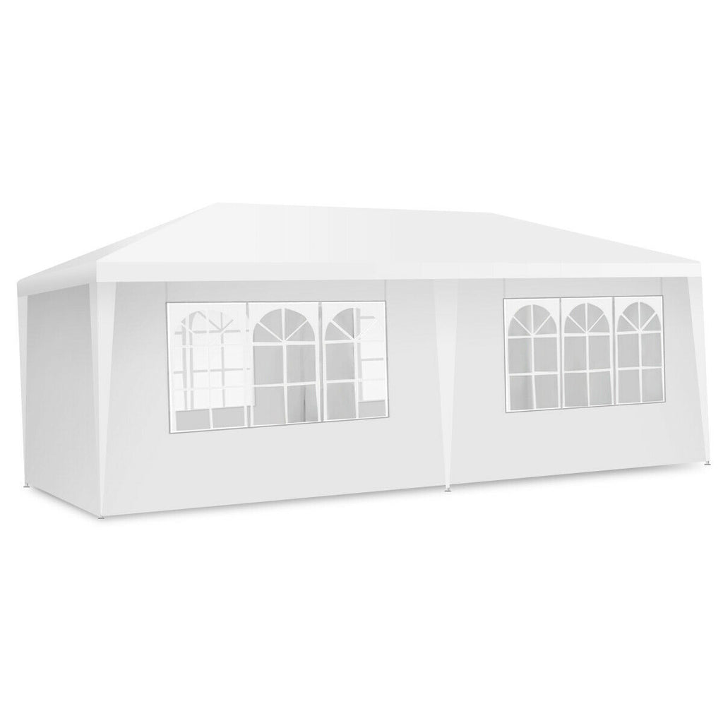 10 x 20 Feet Canopy Tent with 6 Sidewalls - White