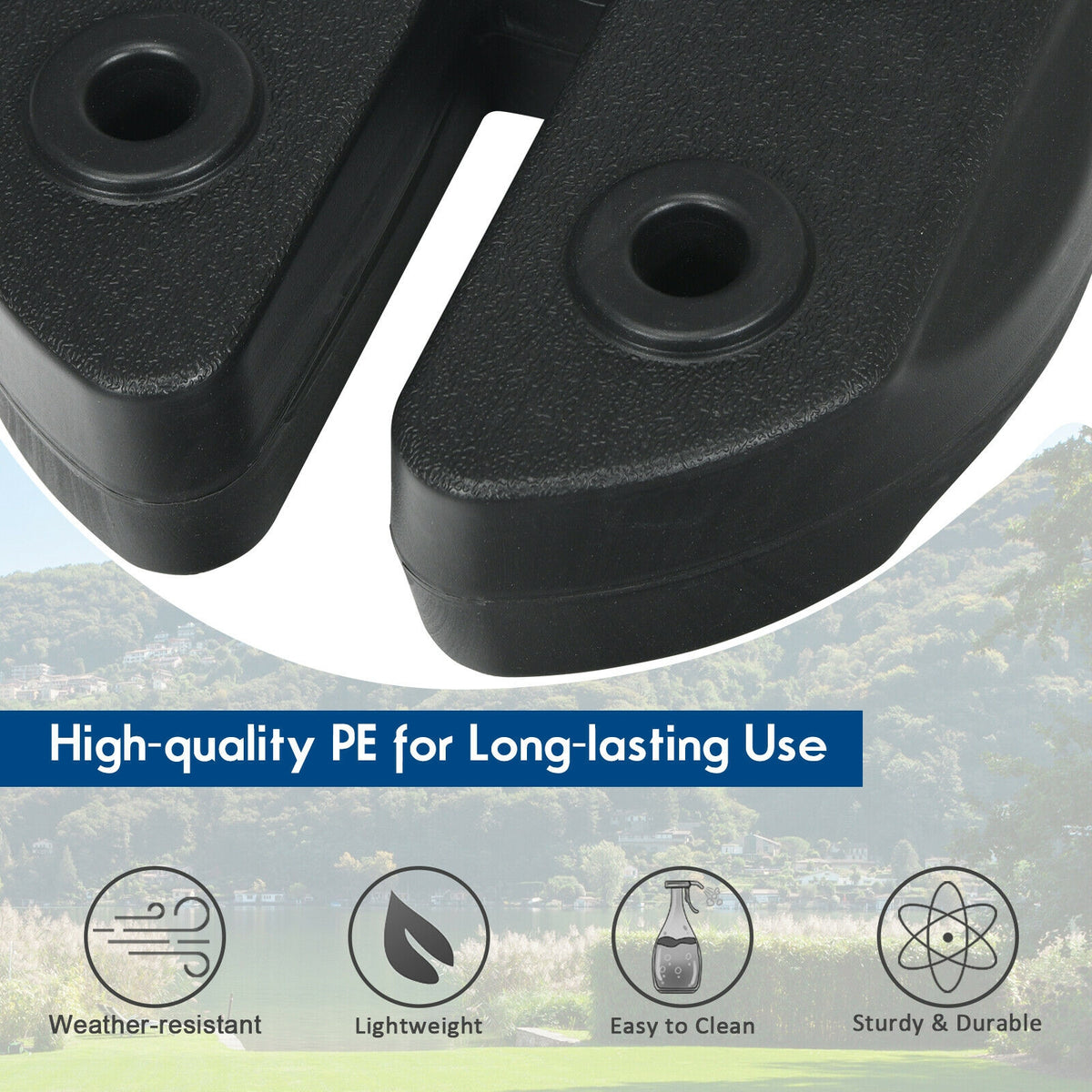 Set of 8 Canopy Weights 40lbs Weight Plate Kit with No-Pinch Design
