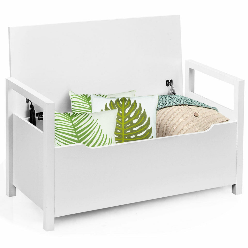 34.5 x 15.5 19.5 Inch Shoe Storage Bench with Cushion Seat