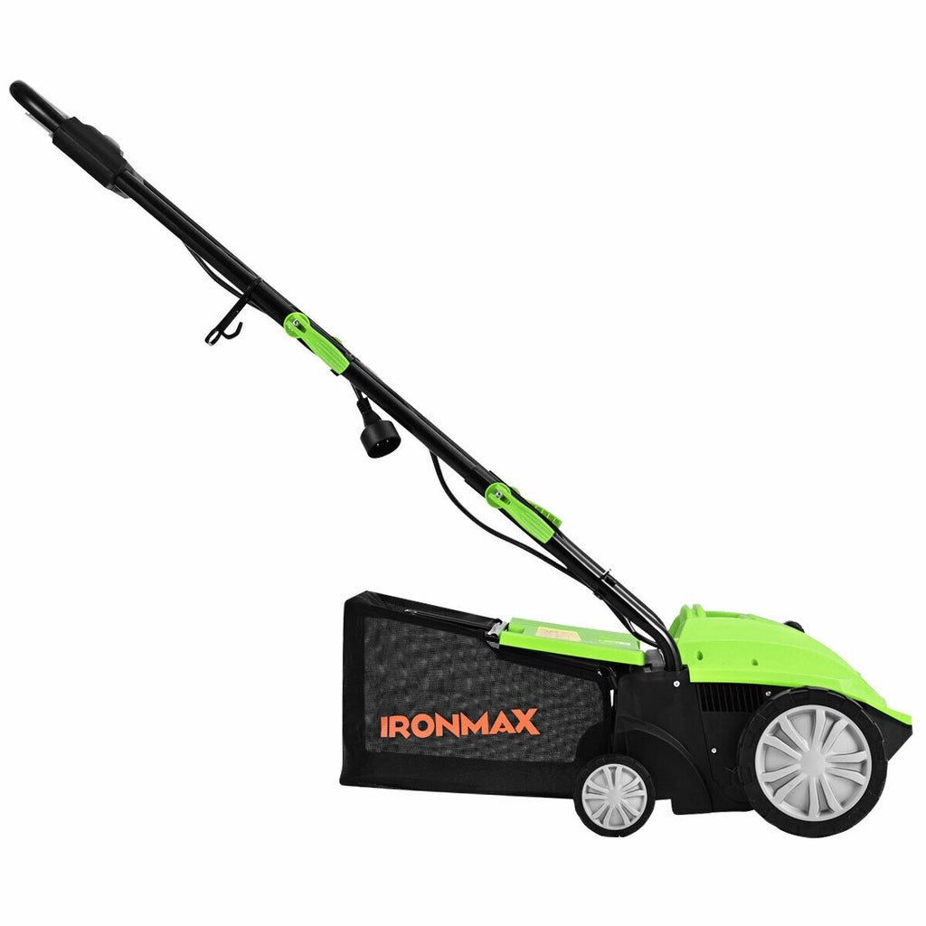 13 Inch 12 Amp Electric Scarifier with Collection Bag and Removable
