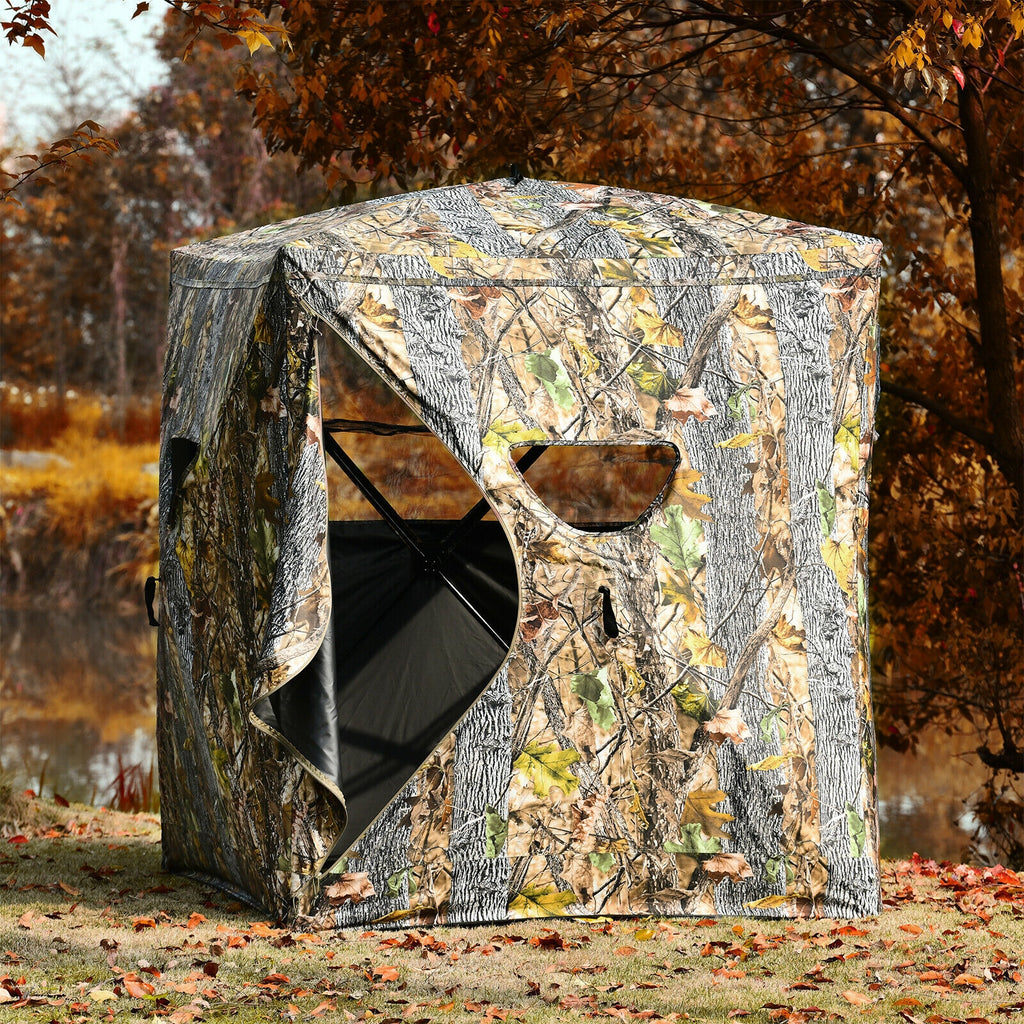 3-Person Hunting Blind Tent with Mesh Windows