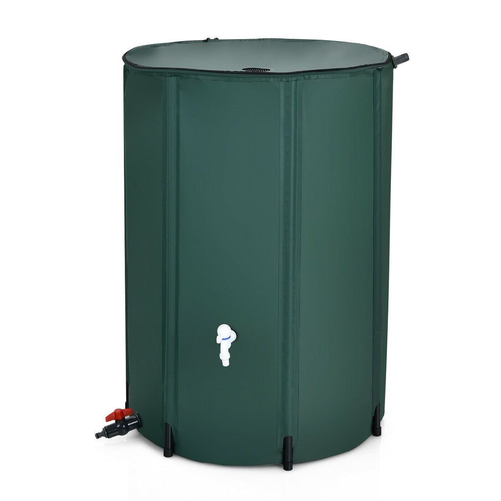 100 Gallon Portable Rain Barrel Water Collector Tank with Spigot