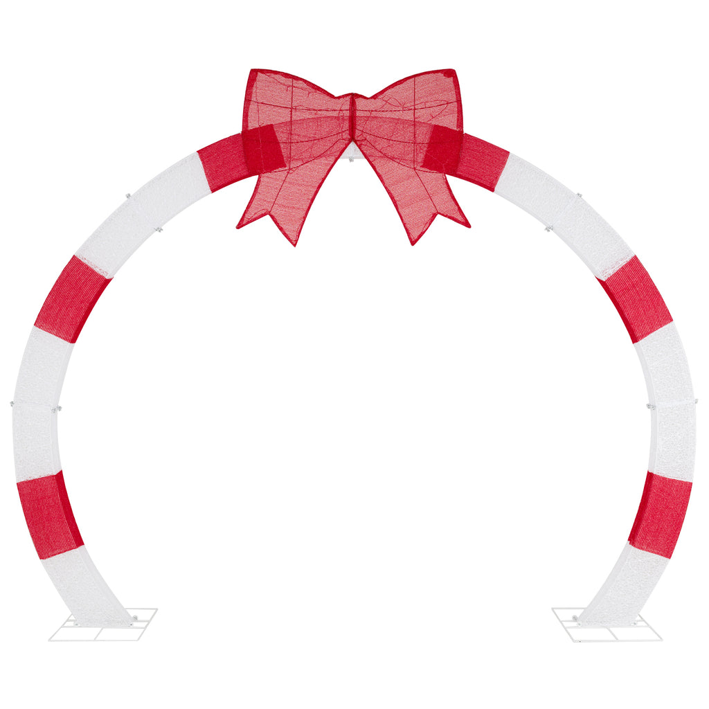 10.4 Feet Christmas Archway with Large Bow and LED Lights - Yard Decor