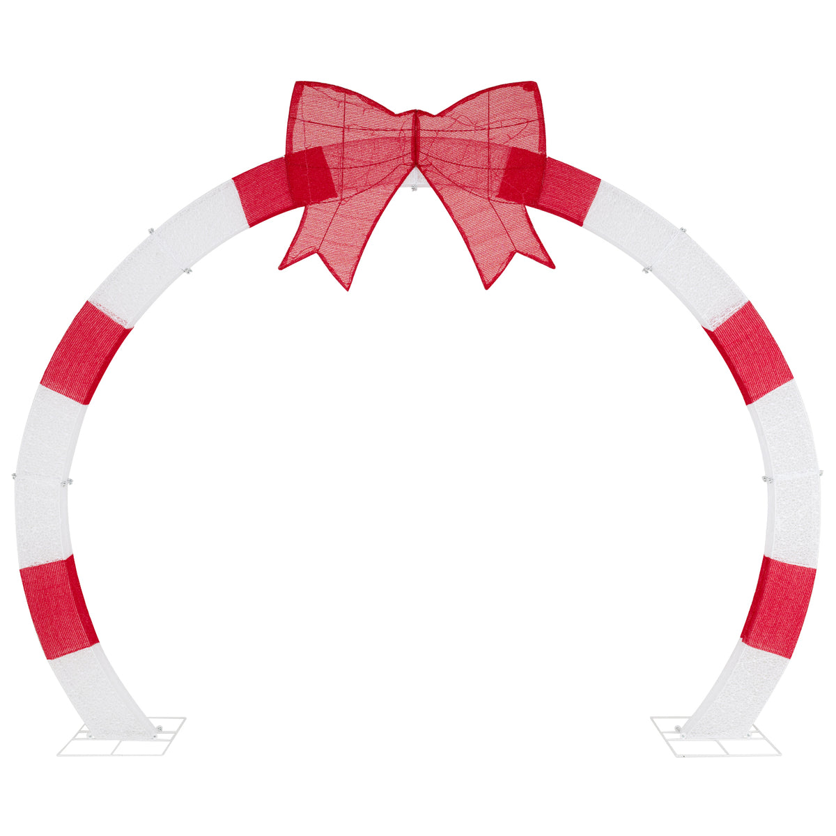 10.4 Feet Christmas Archway with Large Bow and LED Lights - Yard Decor