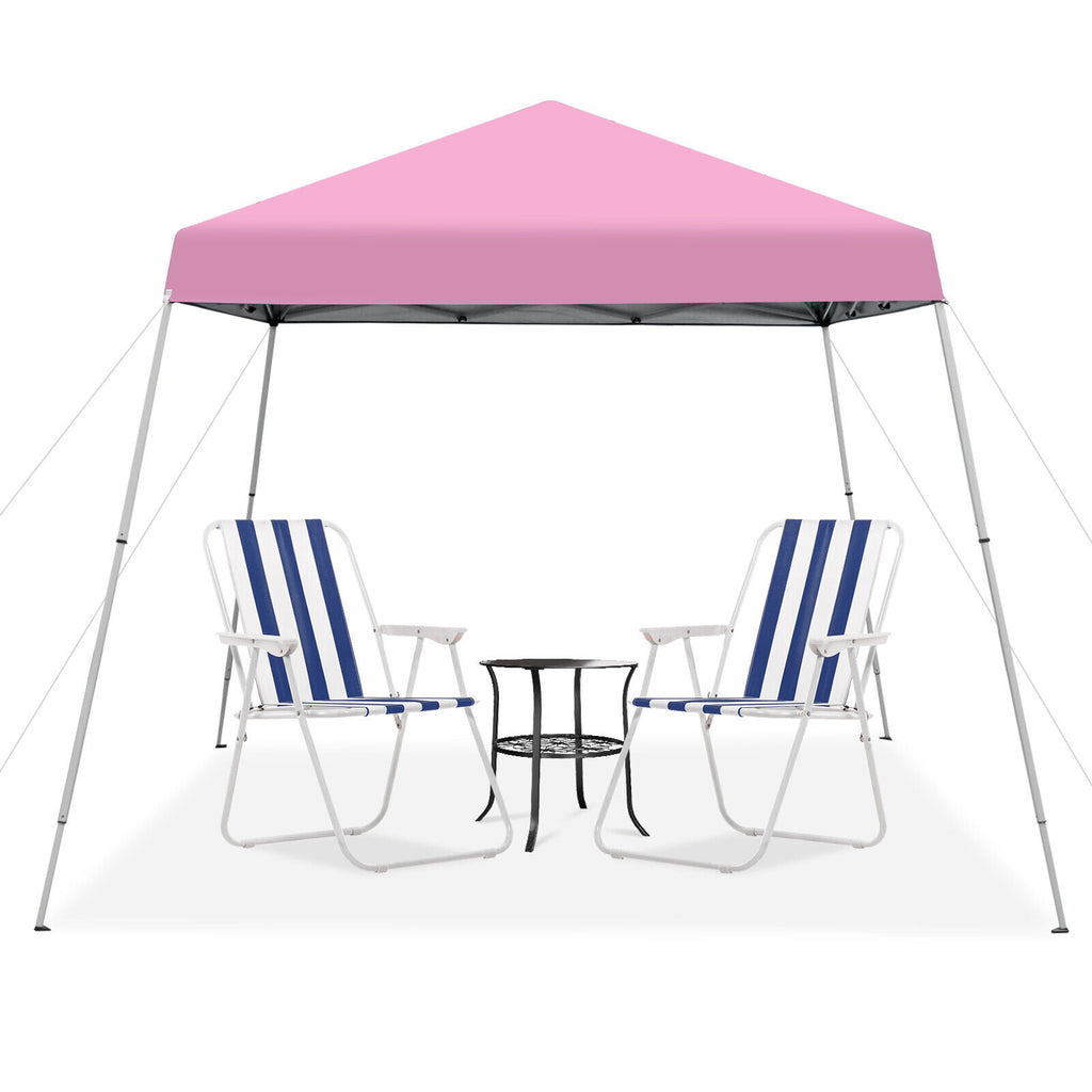 10 x 10 Feet Outdoor Pop-Up Canopy with Carrying Bag - Pink