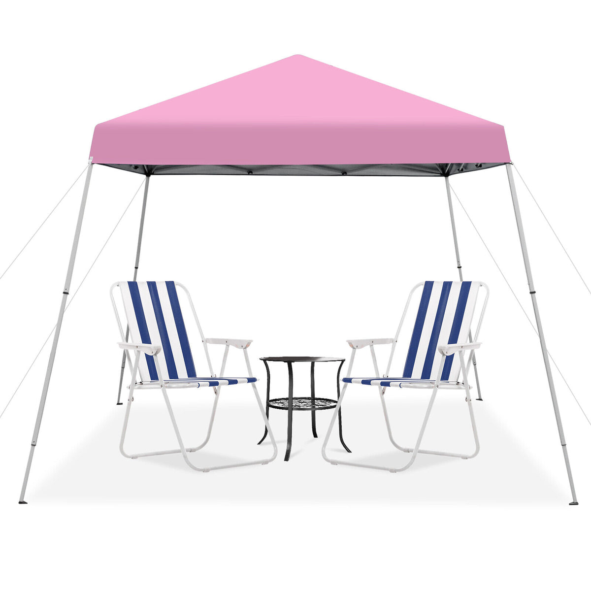 10 x 10 Feet Outdoor Pop-Up Canopy with Carrying Bag - Pink