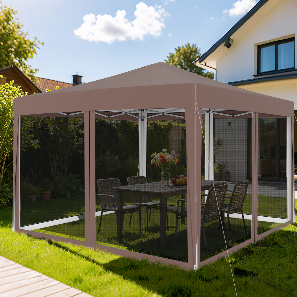 10 FT x Pop-Up Canopy Tent Easy Setup Instant Folding Shelter with