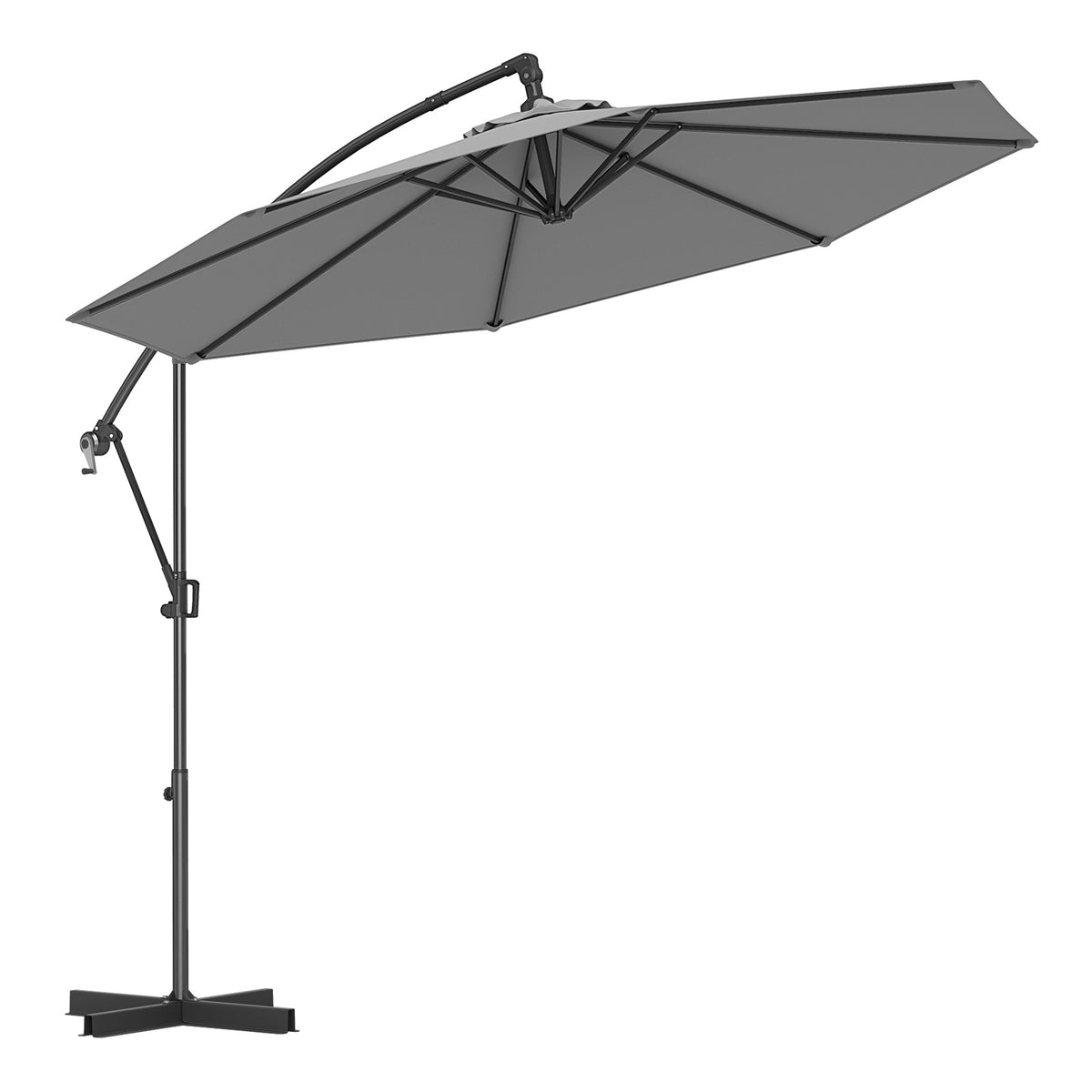10 Feet Offset Hanging Umbrella Patio Cantilever with Infinite Tilt