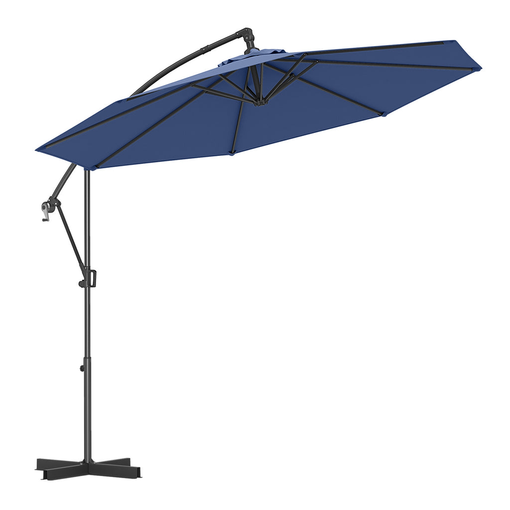 10 Feet Offset Hanging Umbrella Patio Cantilever with Infinite Tilt