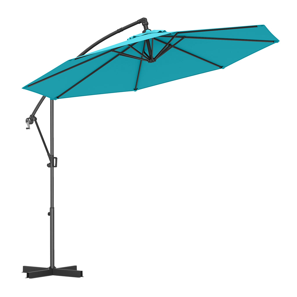 10 Feet Offset Hanging Umbrella Patio Cantilever with Infinite Tilt