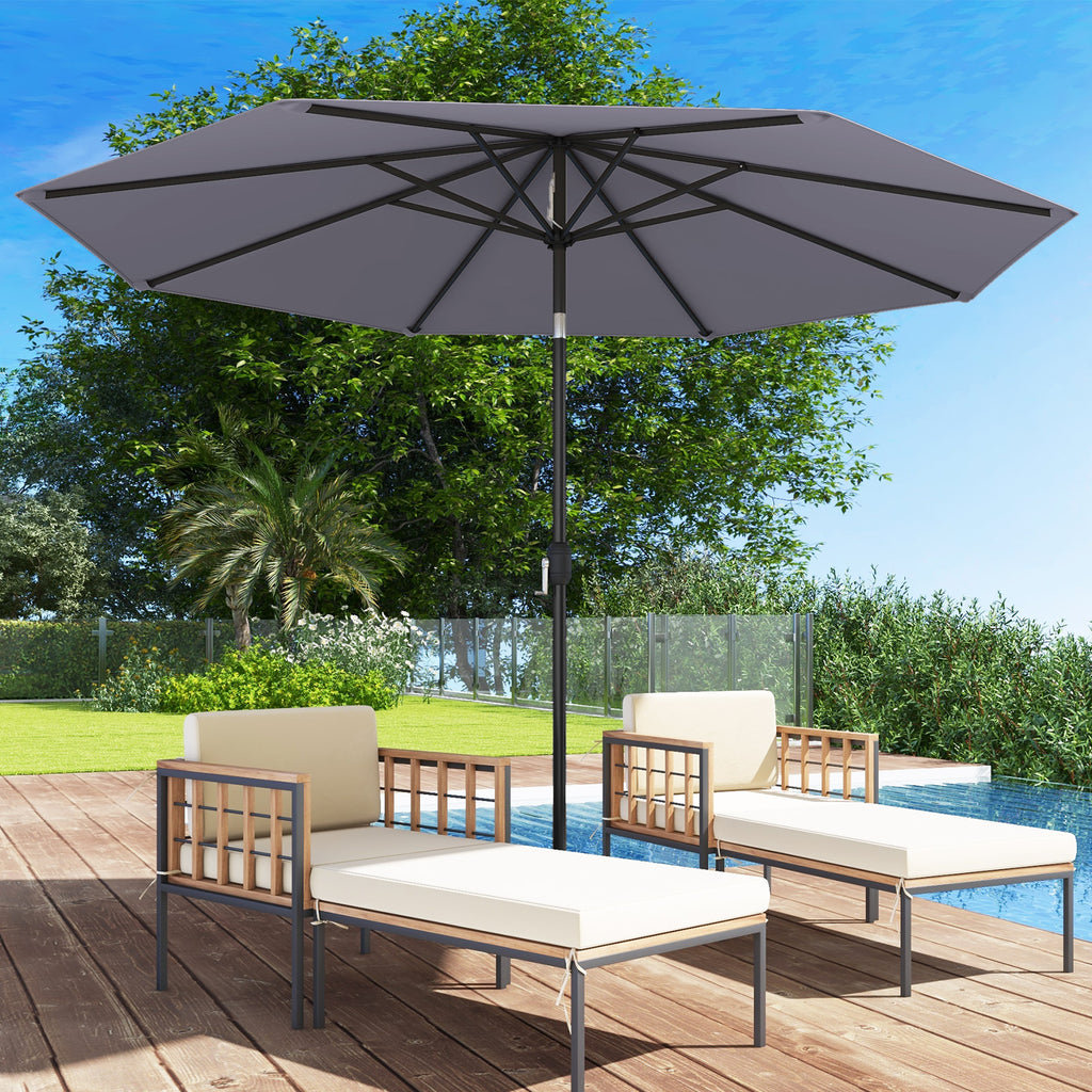 10 Feet Outdoor Patio Umbrella with Tilt Adjustment and Crank