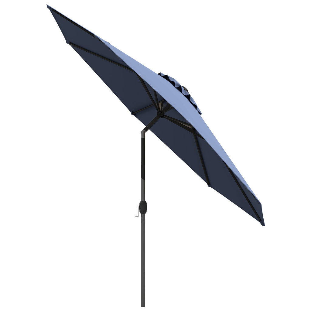 10x8.2 Feet Patio Umbrella with Tilt & Crank - Navy