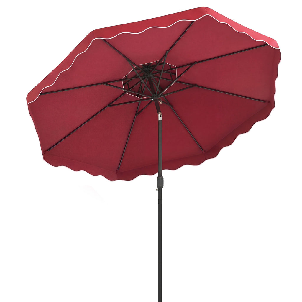 10 Feet Patio Umbrella with Push Button Tilt and Crank - Wine
