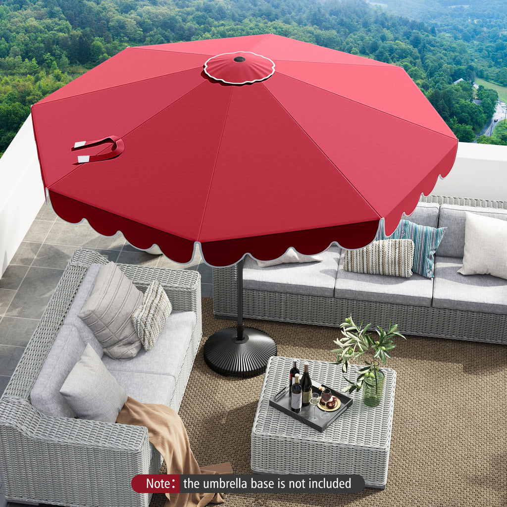 10 Feet Patio Market Umbrella with Crank Tilt - Gray