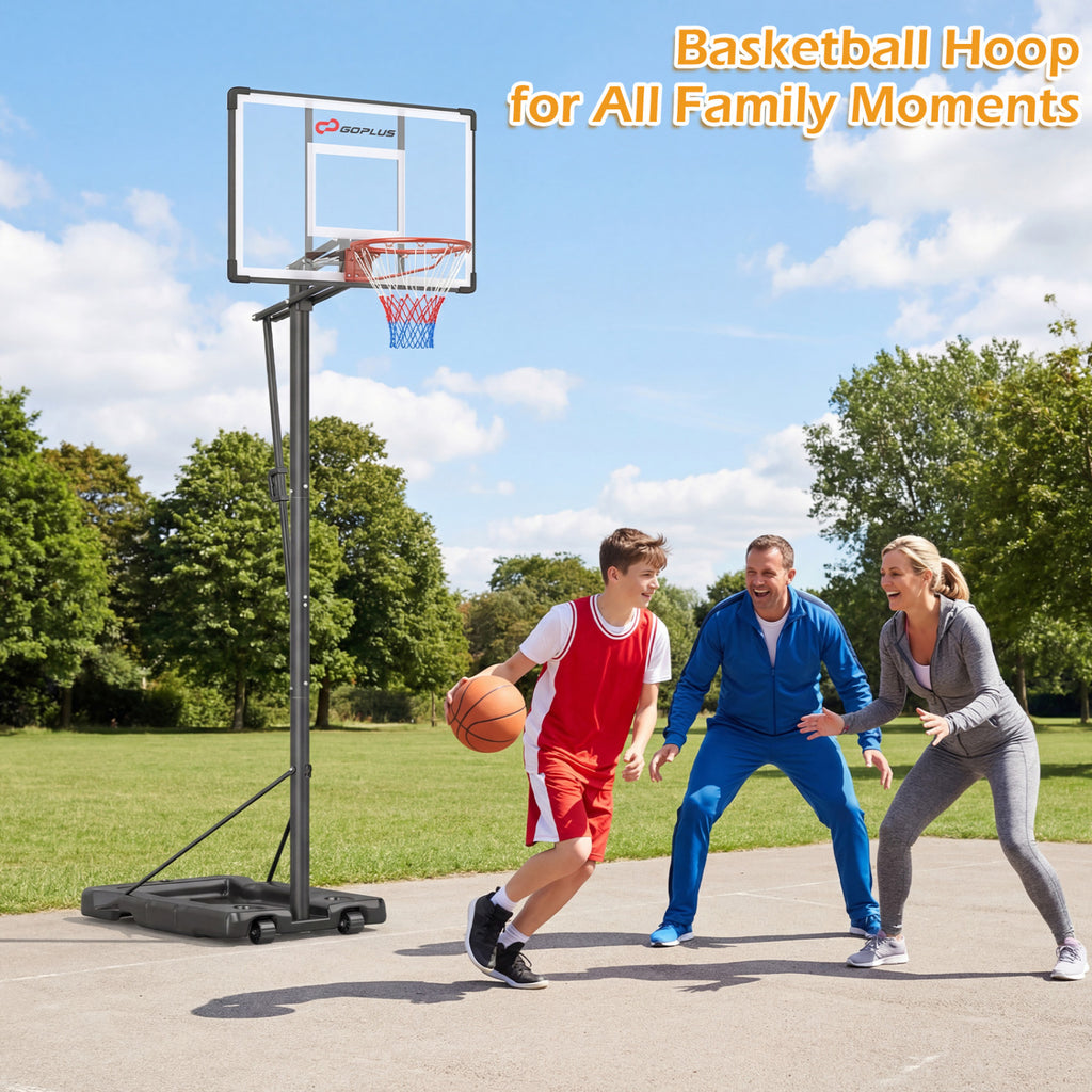 Portable Outdoor Basketball Hoop with Adjustable Height for All Ages