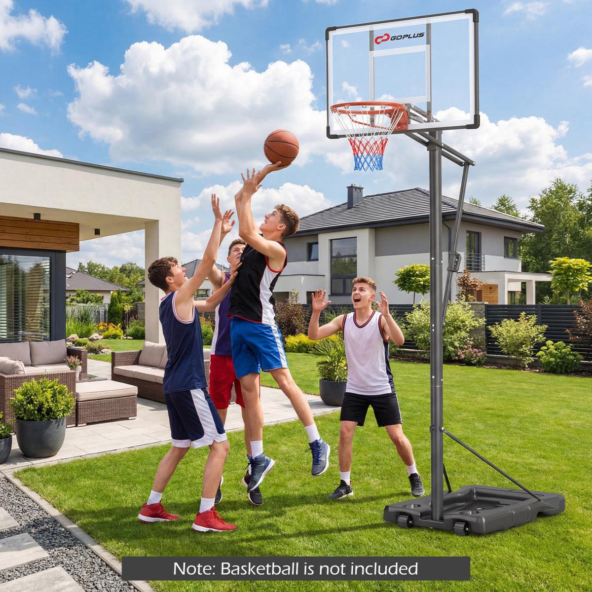 Portable Outdoor Basketball Hoop with Adjustable Height for All Ages