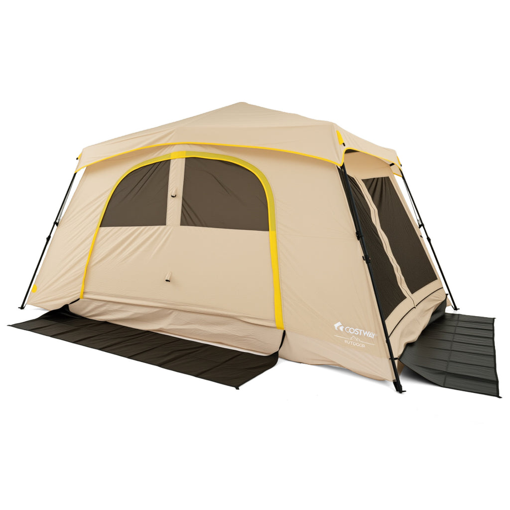 10 Person Instant Cabin Camping Tent with Rainfly 13 ft x 9 Portable